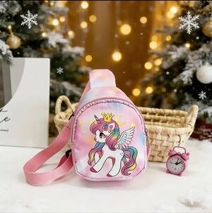 Girl's Unicorn Crossbody Bag, Pink, Ages 3 +